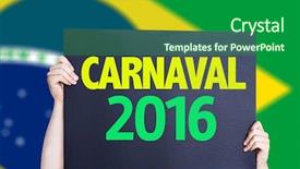  Presentation with carnaval - PPT theme with carnaval 2016 card with brazil background and a forest green colored foreground