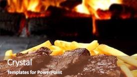  Presentation with beef - Cool new PPT theme with carne - beef with potato backdrop and a tawny brown colored foreground