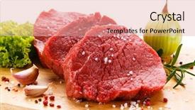  Presentation with steaks - Presentation with carne - fresh raw steaks on wooden background and a lemonade colored foreground