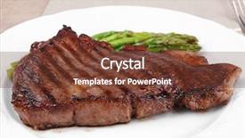  Presentation with roast beef - Slide deck enhanced with carne - meat table rare medium roast background and a tawny brown colored foreground