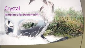  Presentation with new year - Cool new theme with winter carnival - new year's mask backdrop and a  colored foreground