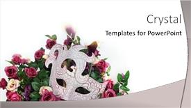  Presentation with carnival - Presentation theme with carnival-colored-flowers-and-carnival background and a white colored foreground