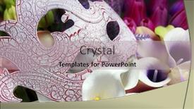  Presentation with corona virus - Presentation consisting of carnival-colored-flowers-and-white background and a light gray colored foreground