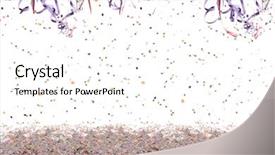  Presentation with confetti - Colorful slides enhanced with carnival confetti and serpentine backgroung backdrop and a white colored foreground