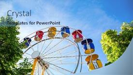  Presentation with ferris wheel - Slides consisting of carnival-ferris-wheel background and a light blue colored foreground
