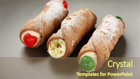  Presentation with italian cuisine - Cool new presentation theme with carnival food - cannoli cannolo italian cuisine sicilian backdrop and a  colored foreground