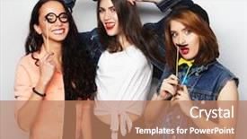  Presentation with sexy girl in stars - Theme featuring carnival fun - stylish sexy hipster girls best background and a coral colored foreground