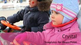  Presentation with waiting - Audience pleasing theme consisting of carnival game - children on carousel waiting backdrop and a  colored foreground
