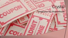  Presentation with coupons - Beautiful PPT theme featuring carnival game - random pile of coupons backdrop and a lemonade colored foreground