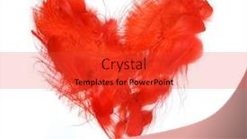  Presentation with heart flowers - Slide set featuring carnival-heart-of-feathers background and a red colored foreground