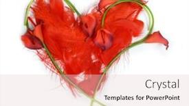  Presentation with heart flowers - Cool new slide deck with carnival-heart-of-feathers backdrop and a lemonade colored foreground