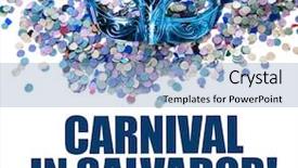  Presentation with carnival - PPT theme having latin america music - carnival in salvador background and a light blue colored foreground