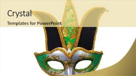  Presentation with brazil carnival - Audience pleasing presentation consisting of carnival mask carnival national holiday backdrop and a blonde colored foreground