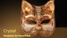  Presentation with carnival - Beautiful slides featuring carnival mask from venice italy backdrop and a tawny brown colored foreground