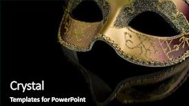  Presentation with christmas black - Audience pleasing presentation consisting of carnival mask on a black backdrop and a black colored foreground