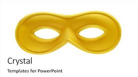  Presentation with carnival - Cool new presentation theme with carnival mask on a white backdrop and a white colored foreground