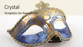  Presentation with carnival - Beautiful PPT theme featuring carnival mask backdrop and a lemonade colored foreground
