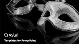  Presentation with christmas black - Audience pleasing presentation design consisting of carnival masks on a black backdrop and a black colored foreground
