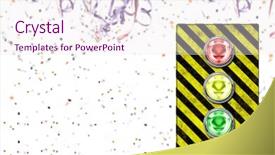  Presentation with traffic light - Colorful theme enhanced with carnival traffic time - traffic light backdrop and a sky blue colored foreground
