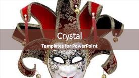  Presentation with mask recognition - Theme consisting of carnivale mask from venice italy background and a tawny brown colored foreground