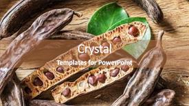  Presentation with carob - Amazing PPT theme having carob pods and carob beans backdrop and a  colored foreground