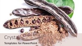  Presentation with carob - Slides having  background and a  colored foreground