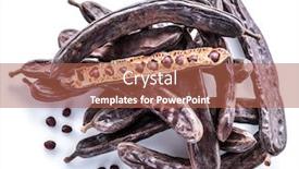  Presentation with carob - Audience pleasing presentation theme consisting of carob-pods-and-carob-powder backdrop and a red colored foreground