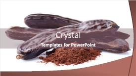  Presentation with powder - Audience pleasing presentation design consisting of carobs-pod-with-powder backdrop and a violet colored foreground