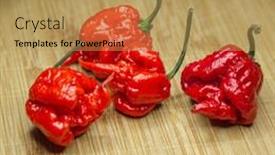  Presentation with chile - Amazing slide deck having carolina-reaper-the-hottest-chile backdrop and a yellow colored foreground
