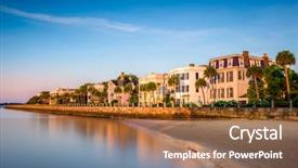  Presentation with charleston - Presentation theme having carolina usa at the historic background and a tawny brown colored foreground
