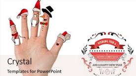  Presentation with christmas in july - Cool new presentation design with caroling - christmas caroler fingers against christmas backdrop and a lemonade colored foreground