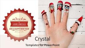  Presentation with white pigeon against the blue - Presentation featuring caroling - christmas caroler fingers against white background and a lemonade colored foreground