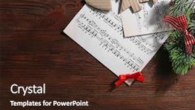  Presentation with christmas music - Beautiful presentation theme featuring caroling - music and christmas decor backdrop and a wine colored foreground