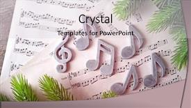  Presentation with christmas music - Presentation theme enhanced with caroling - music notes and christmas tree background and a lemonade colored foreground