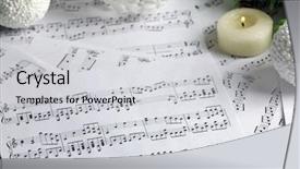  Presentation with christmas music - Presentation design featuring caroling - music notes with christmas decoration background and a light gray colored foreground