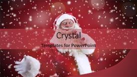  Presentation with music singing - PPT theme featuring caroling - santa claus singing songs background and a red colored foreground