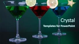  Presentation with alcoholic - Cool new PPT layouts with carom - alcoholic cocktails in martini glasses backdrop and a  colored foreground
