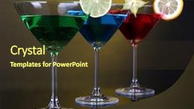  Presentation with colorful cocktails mojito red cocktail - Amazing theme having carom - alcoholic cocktails in martini glasses backdrop and a tawny brown colored foreground