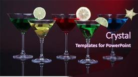  Presentation with colorful cocktails mojito red cocktail - Presentation featuring newborn asian baby girl lying background and a coral colored foreground