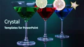  Presentation with colorful cocktails mojito red cocktail - Colorful slide deck enhanced with destruction of confidential documents backdrop and a yellow colored foreground