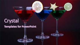  Presentation with colorful cocktails mojito red cocktail - Presentation theme featuring doctor prescribes medication to the background and a light gray colored foreground