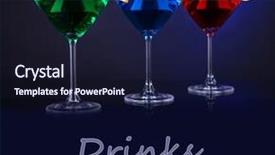  Presentation with dark blue - Audience pleasing slide deck consisting of carom - alcoholic cocktails in martini glasses backdrop and a wine colored foreground