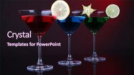  Presentation with alcoholic - Amazing presentation theme having carom - alcoholic cocktails in martini glasses backdrop and a  colored foreground