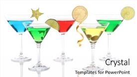  Presentation with alcoholic - Beautiful presentation theme featuring carom - alcoholic cocktails in martini glasses backdrop and a white colored foreground