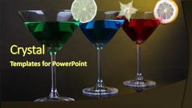  Presentation with alcoholic - Presentation theme featuring carom - alcoholic cocktails in martini glasses background and a tawny brown colored foreground