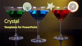  Presentation with alcoholic - Cool new slides with carom - alcoholic cocktails in martini glasses backdrop and a tawny brown colored foreground