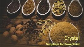  Presentation with spices - Colorful theme enhanced with carom - vegetable masala with selection backdrop and a tawny brown colored foreground