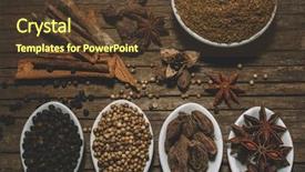  Presentation with spices - Audience pleasing slide deck consisting of carom - vegetable masala with selection backdrop and a tawny brown colored foreground