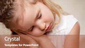  Presentation with tired - Beautiful PPT theme featuring carotid - portrait sleeping little girl tired backdrop and a red colored foreground