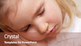  Presentation with tired - Beautiful presentation theme featuring carotid - portrait sleeping little girl tired backdrop and a red colored foreground